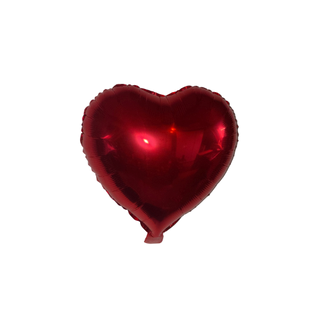 Ballon cœur métallisé rouge (détouré)